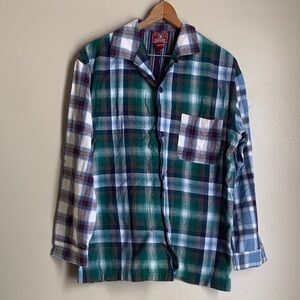 Lucky brand Plaid Button-Up Shirt mixed flannels top blouse
Pajama size medium
